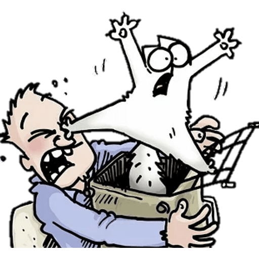 Набор стикеров Simon's Cat II для WhatsApp 1