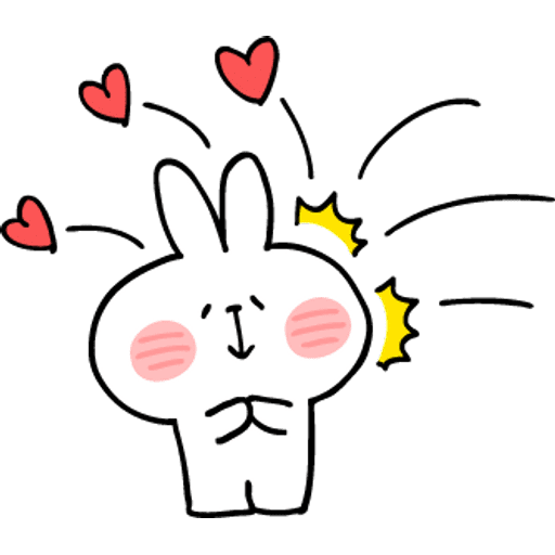 Набор стикеров Spoiled Rabbit Heart B для WhatsApp 1