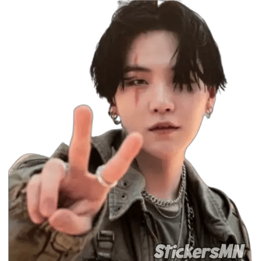 Набор стикеров Suga - BTS 🧑🏻🎤 для WhatsApp 26