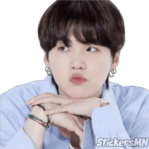 Набор стикеров Suga - BTS 🧑🏻🎤 для WhatsApp 27