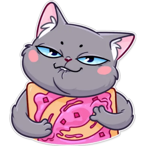 Набор стикеров Tart cat для WhatsApp 17
