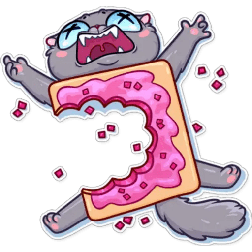 Набор стикеров Tart cat для WhatsApp 4