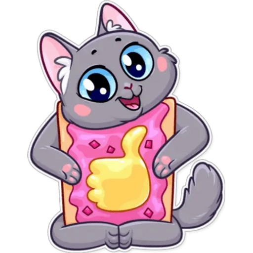 Набор стикеров Tart cat для WhatsApp 8
