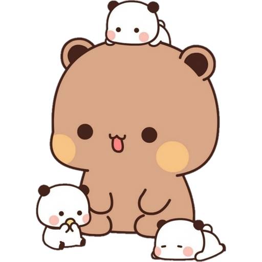 Набор стикеров 01 Panda Bear для WhatsApp 1