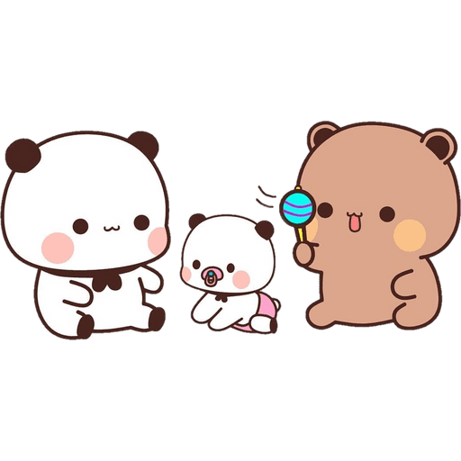 Набор стикеров 02 Panda Bear для WhatsApp 24