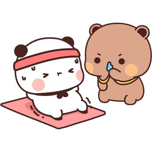 Набор стикеров 05 Panda Bear для WhatsApp 24