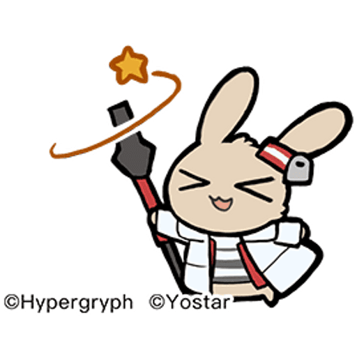 Набор стикеров arknights sticker rabbit 2 для WhatsApp 1