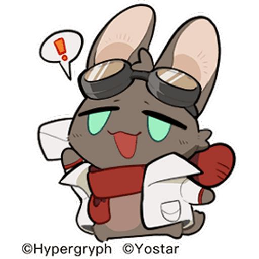 Набор стикеров arknights sticker rabbit для WhatsApp 1