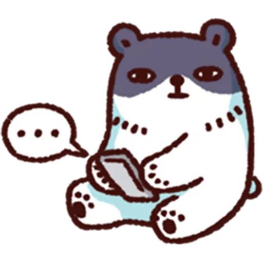 Набор стикеров BacBac Bear для WhatsApp 1