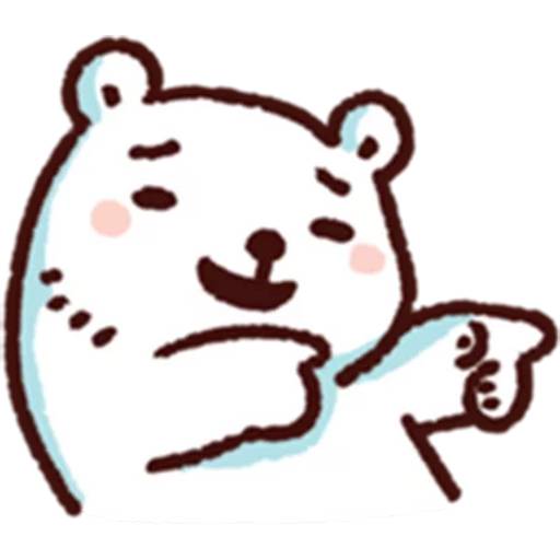 Набор стикеров BacBac Bear для WhatsApp 10