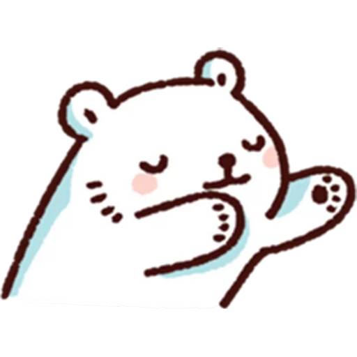 Набор стикеров BacBac Bear для WhatsApp 13