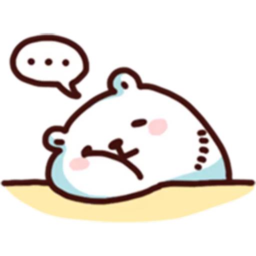 Набор стикеров BacBac Bear для WhatsApp 16