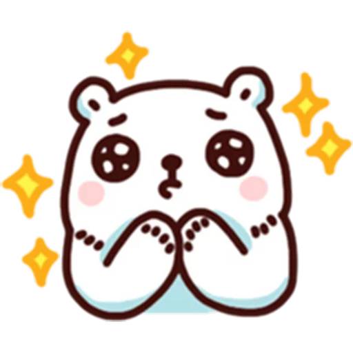 Набор стикеров BacBac Bear для WhatsApp 17