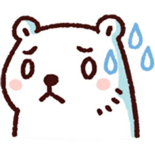 Набор стикеров BacBac Bear для WhatsApp 2