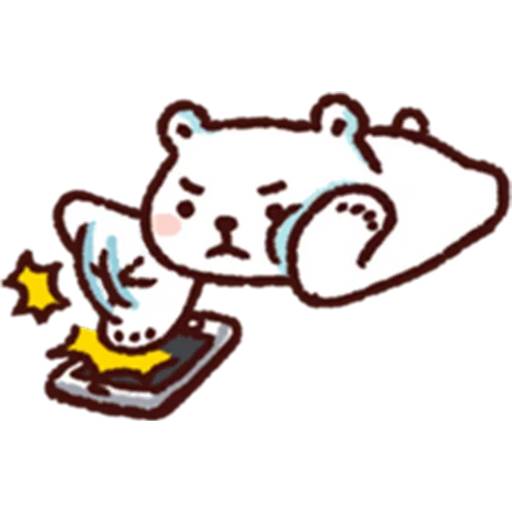 Набор стикеров BacBac Bear для WhatsApp 24