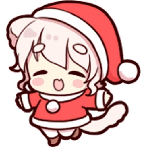 Набор стикеров 🎄Cat ear boy (Christmas)🎄byYessy для WhatsApp 14