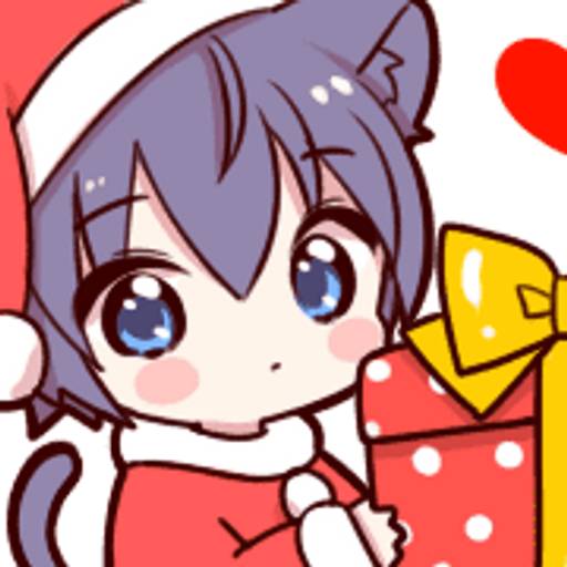 Набор стикеров 🎄Cat ear boy (Christmas)🎄byYessy для WhatsApp 19