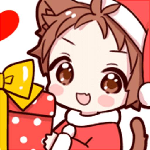 Набор стикеров 🎄Cat ear boy (Christmas)🎄byYessy для WhatsApp 20