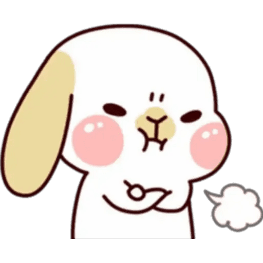 Набор стикеров conejito cute для WhatsApp 19