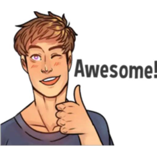 Набор стикеров Cool Guy для WhatsApp 1