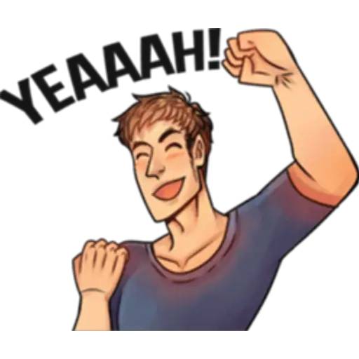 Набор стикеров Cool Guy для WhatsApp 10