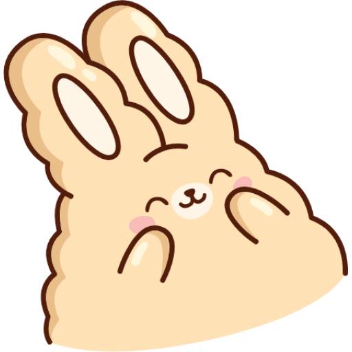 Набор стикеров Cute rabbit для WhatsApp 1