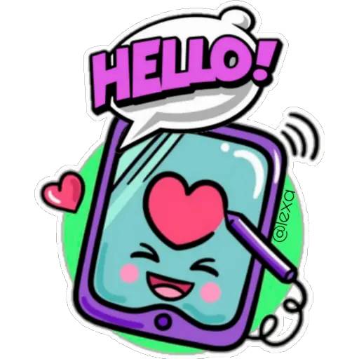 Набор стикеров 💜Cute Words💜 для WhatsApp 11