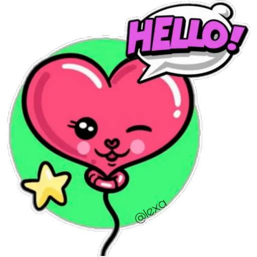 Набор стикеров 💜Cute Words💜 для WhatsApp 16