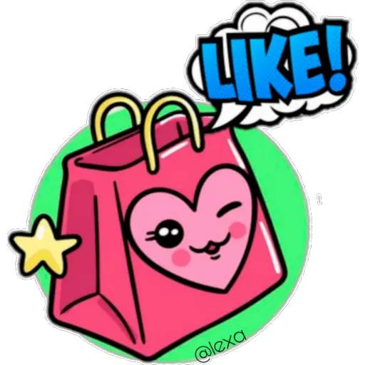 Набор стикеров 💜Cute Words💜 для WhatsApp 17