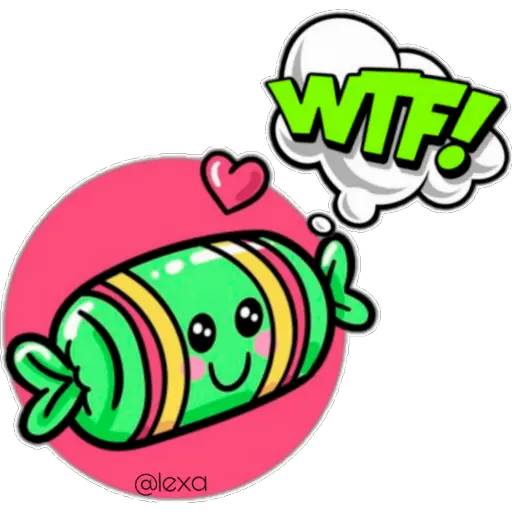 Набор стикеров 💜Cute Words💜 для WhatsApp 18