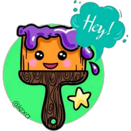 Набор стикеров 💜Cute Words💜 для WhatsApp 25