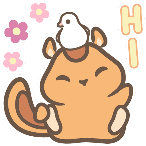 Набор стикеров Dormaco the Dormouse (Easter) ENG - cute kawaii для WhatsApp 1