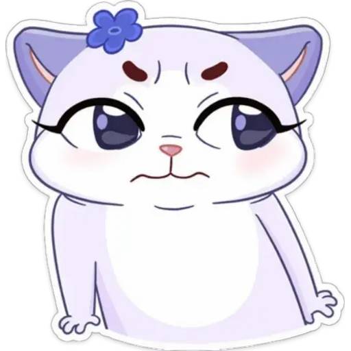 Набор стикеров Gatita blanca для WhatsApp 1