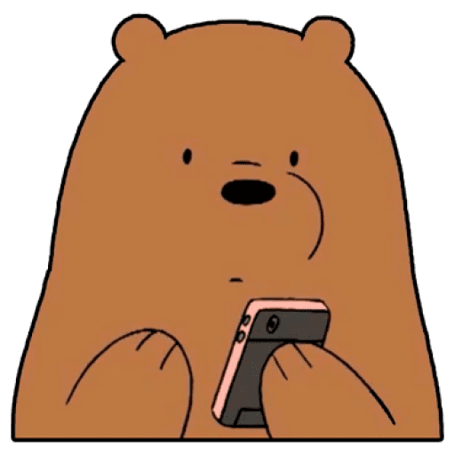 Набор стикеров Grizzly (We Bear Bears) для WhatsApp 1