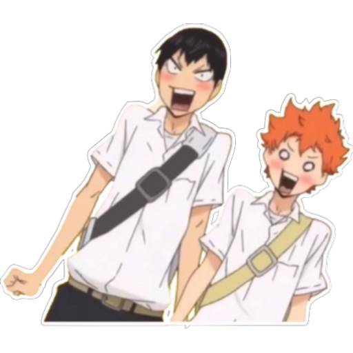 Набор стикеров Haikyu Hinata & Kags для WhatsApp 30
