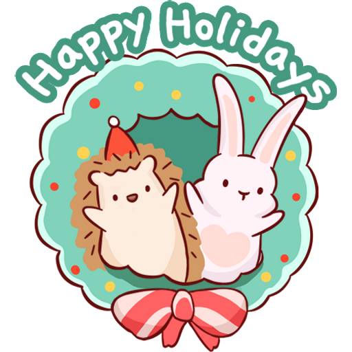 Набор стикеров Jangandfox 'Happy Holidays' Sticker Pack для WhatsApp 1