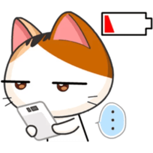 Набор стикеров Japanese kitten для WhatsApp 1