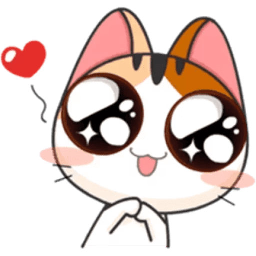 Набор стикеров Japanese kitten для WhatsApp 21