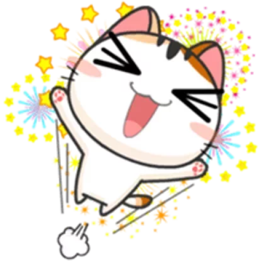 Набор стикеров Japanese kitten для WhatsApp 26