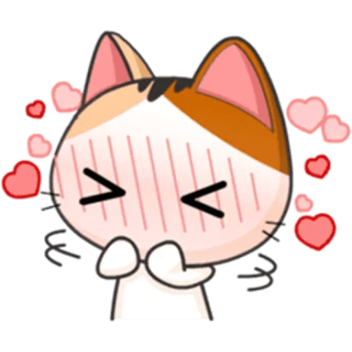 Набор стикеров Japanese kitten для WhatsApp 27