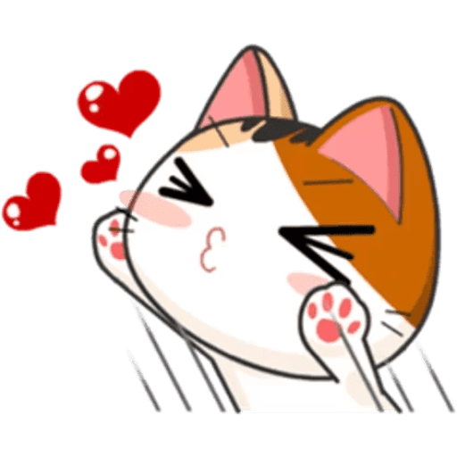 Набор стикеров Japanese kitten для WhatsApp 28