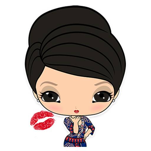 Набор стикеров Kebaya Girl™ для WhatsApp 10