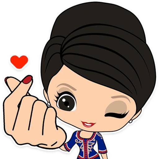 Набор стикеров Kebaya Girl™ для WhatsApp 12