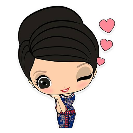 Набор стикеров Kebaya Girl™ для WhatsApp 18