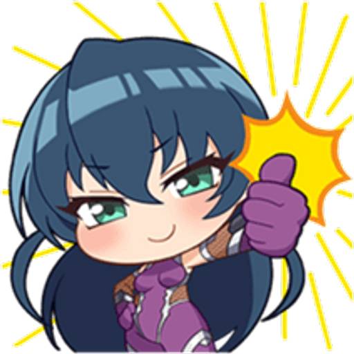 Набор стикеров Little Chibi Taimanin Stickers 02 для WhatsApp 1