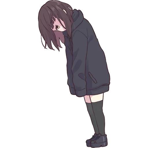 Набор стикеров Menhera-chan 4 для WhatsApp 12