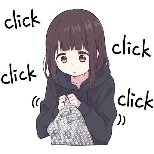 Набор стикеров Menhera-chan 4 для WhatsApp 14