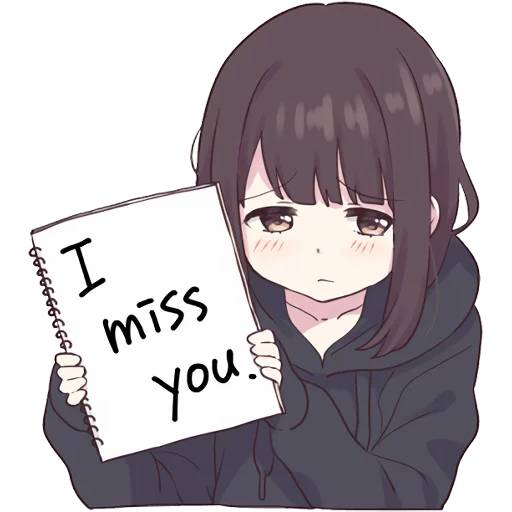 Набор стикеров Menhera-chan 4 для WhatsApp 3