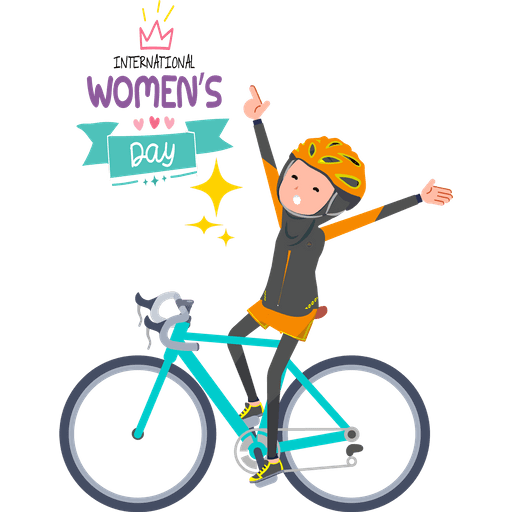 Набор стикеров Muslim Hijab Women Cycling для WhatsApp 1