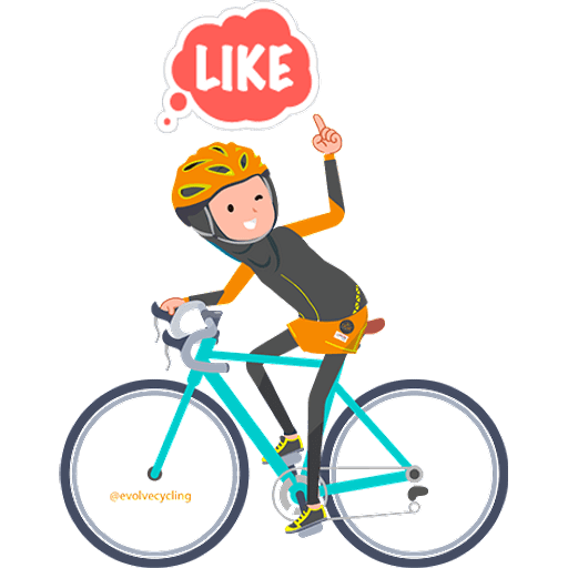 Набор стикеров Muslim Hijab Women Cycling для WhatsApp 17